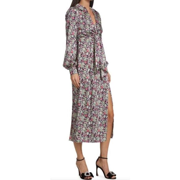 Cinq a Sept Quin Floral MIDI Dress NWT Size 4 - Picture 4 of 15